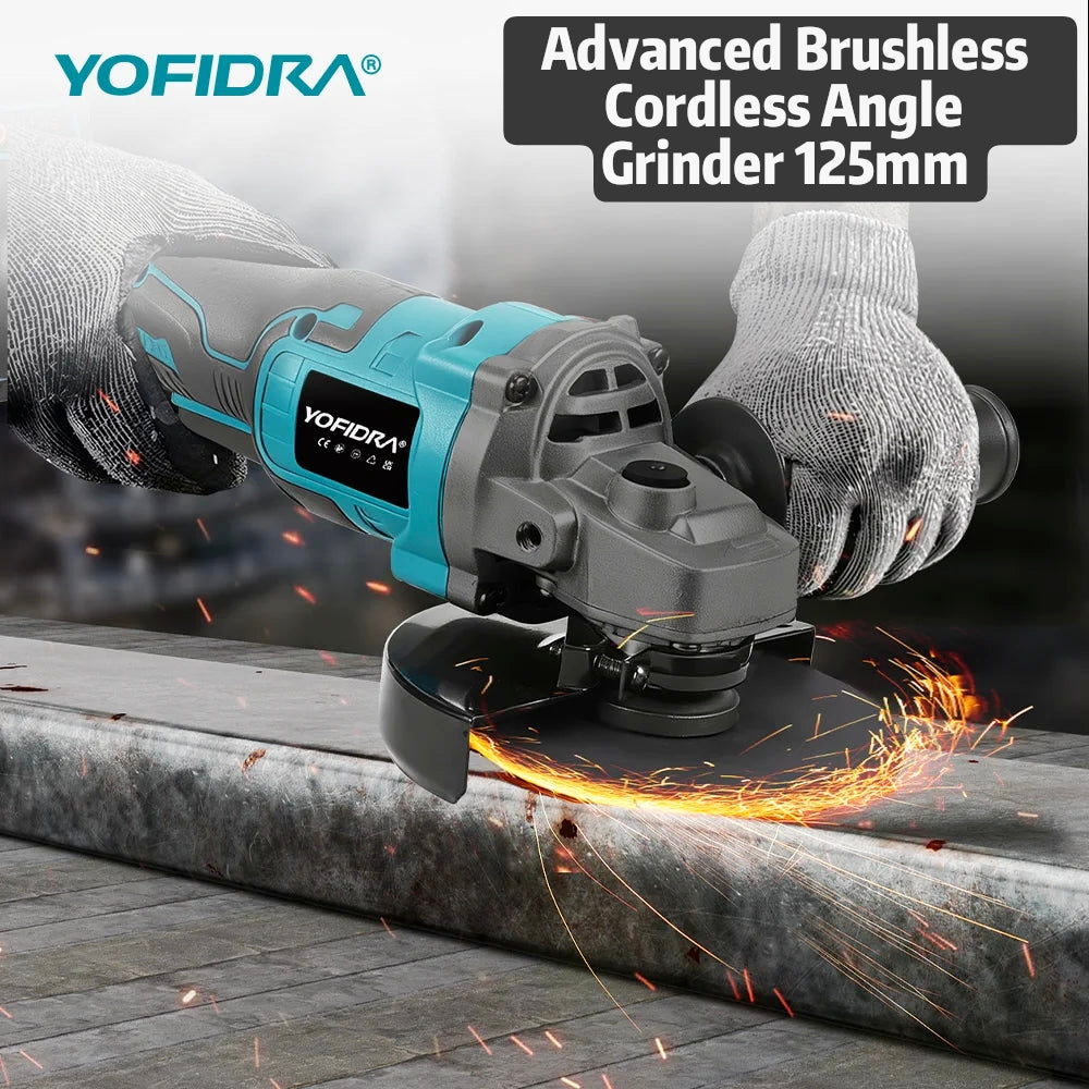 Advanced Brushless Cordless Angle Grinder 125mm – High-Speed, Variable Control.