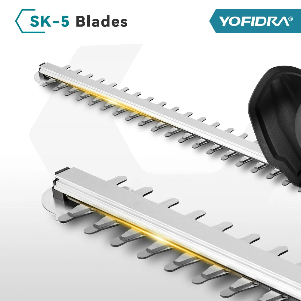 Cordless Electric Hedge Trimmer 510mm Adjustable Head.