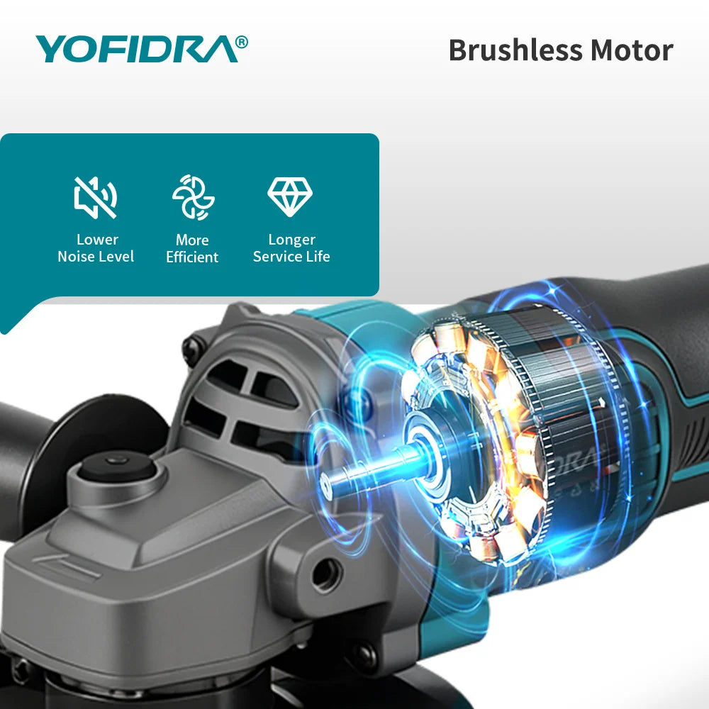 Advanced Brushless Cordless Angle Grinder 125mm – High-Speed, Variable Control.
