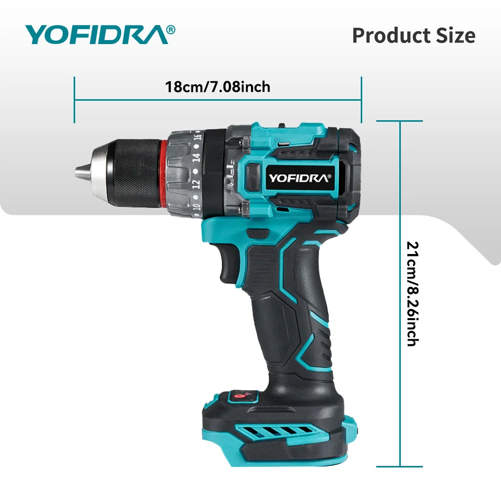 18V Brushless Cordless Impact Drill – High Torque, 2-Speed.
