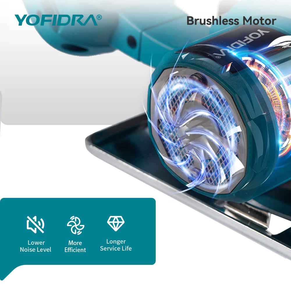 125mm Brushless Cordless Circular Saw – Wood Cutting Tool.