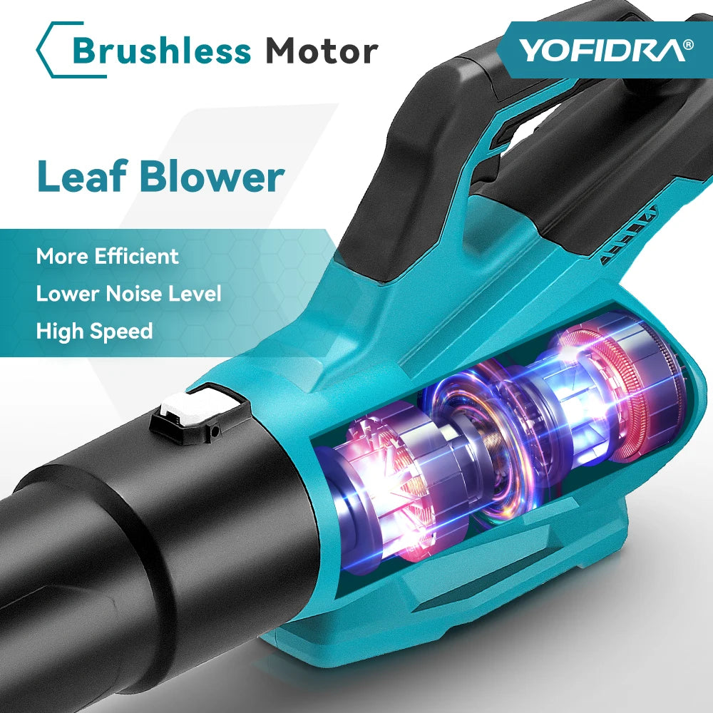 YOFIDRA 2000W Cordless Electric Leaf & Dust Blower — 21,500 RPM, High Air Volume