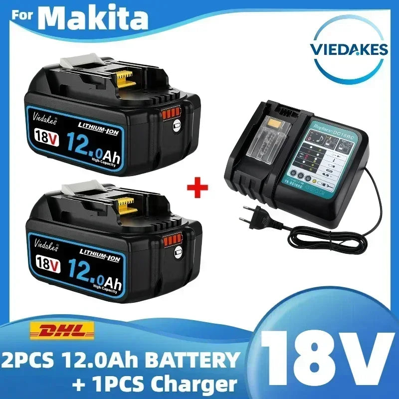 High-Capacity Replacement Battery Compatible with Makita 18V Tools (8Ah/10Ah/12Ah)