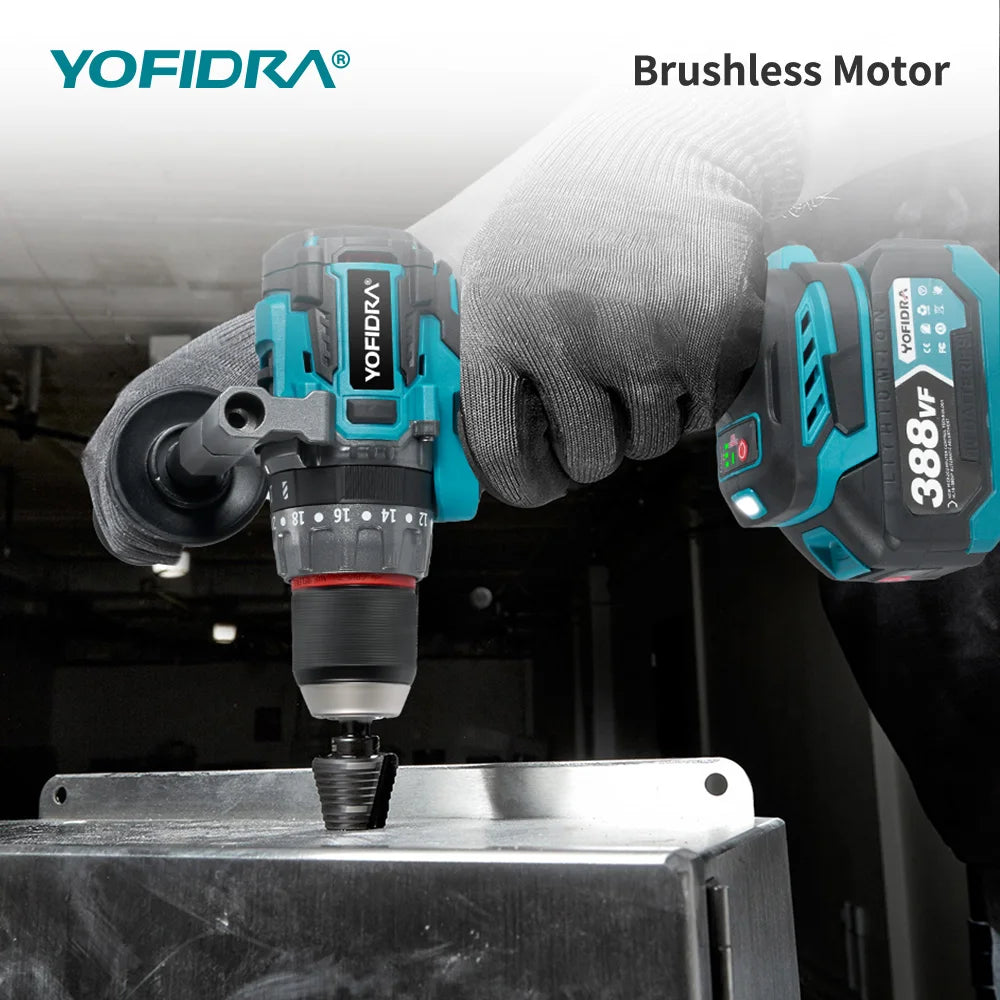 18V Brushless Cordless Impact Drill – High Torque, 2-Speed.
