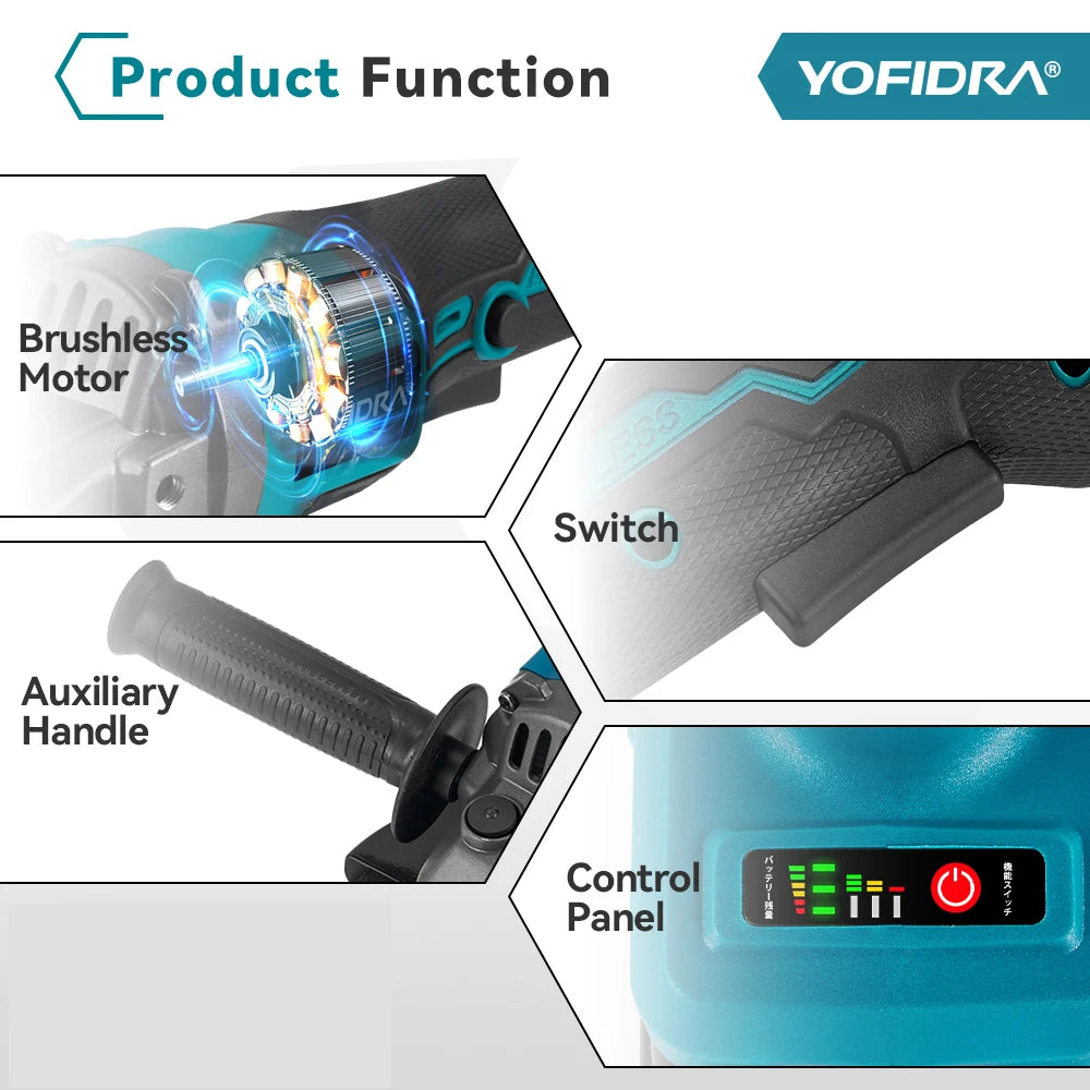 Brushless Cordless Angle Grinder 125mm.