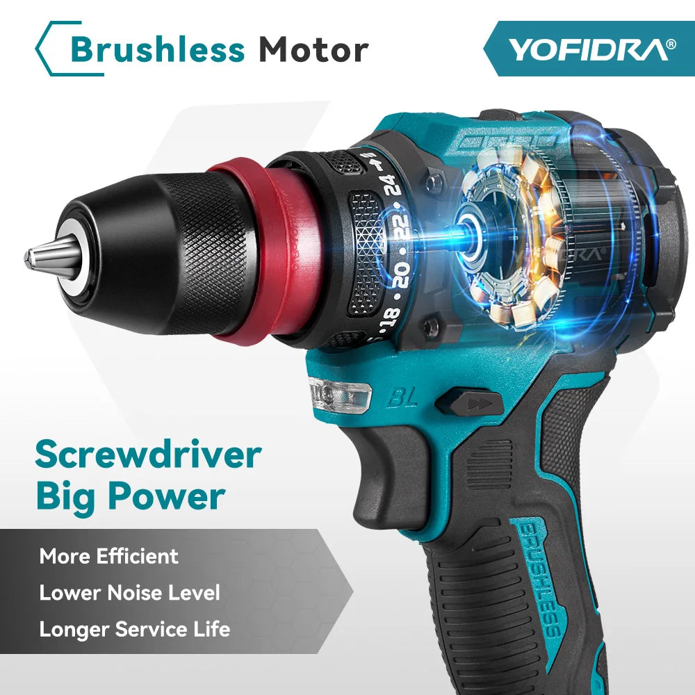 Brushless Cordless 3-in-1 Drill & Screwdriver – Hammer Function.